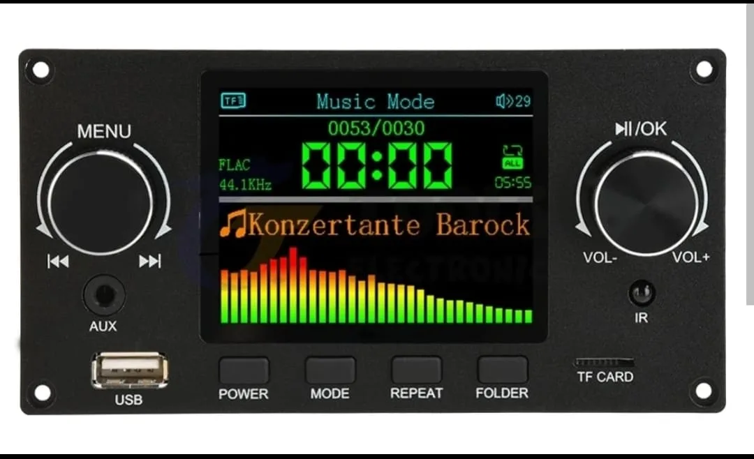 TFT Screen Hi-Fi USB Bluetooth Audio Player