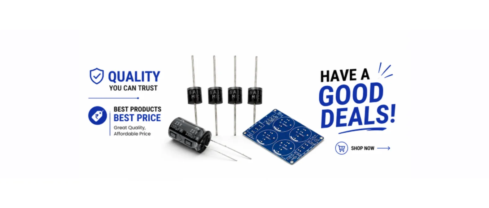 Diodes & Capacitors, Psu Pcb Banner