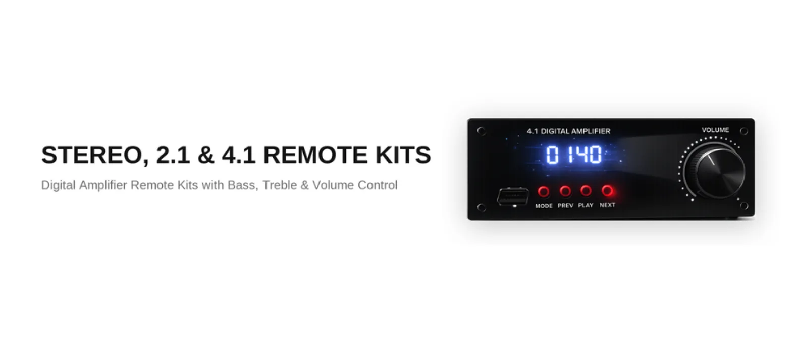 Stereo, 2.1 & 4.1 Remote Kits Banner