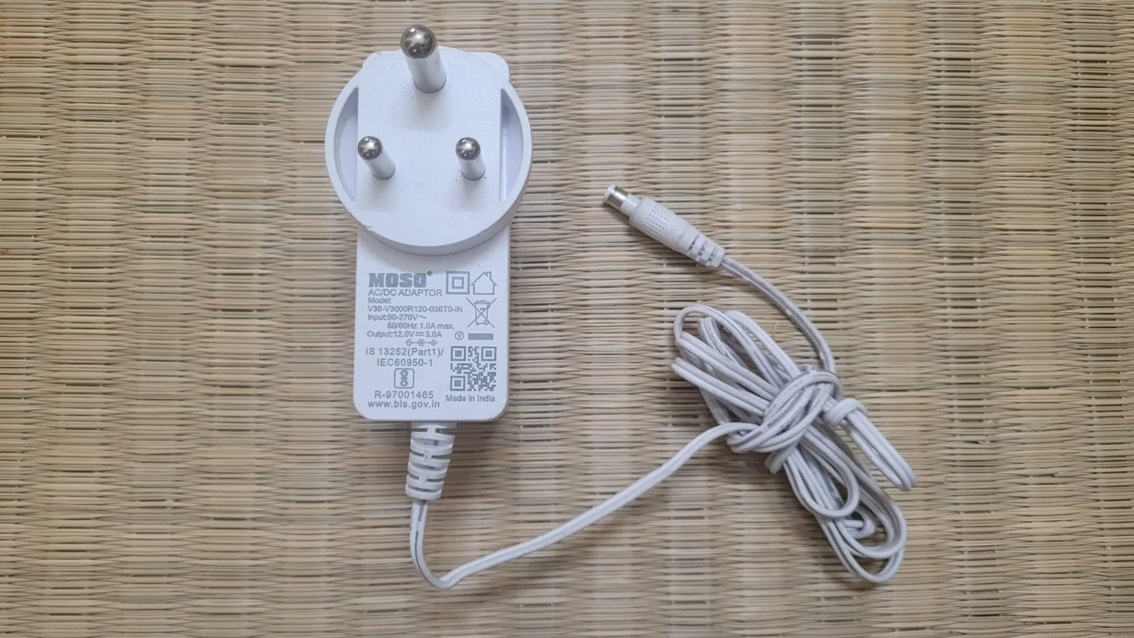 230V AC to 12V, 3A DC Power Adapter