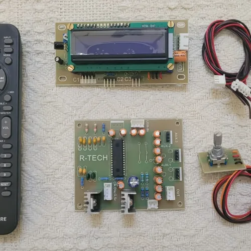 Stereo Remote Kit with LCD Display Using TDA7439 Audio Processor