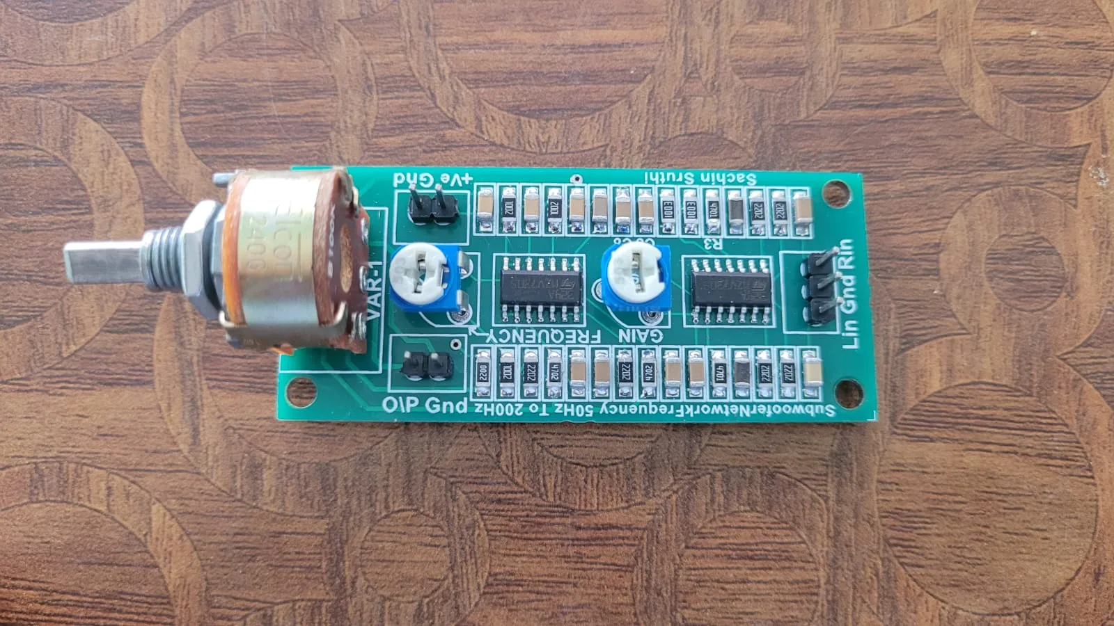 12V DC Single Supply Subwoofer Pre Board with Frequency & Gain Control