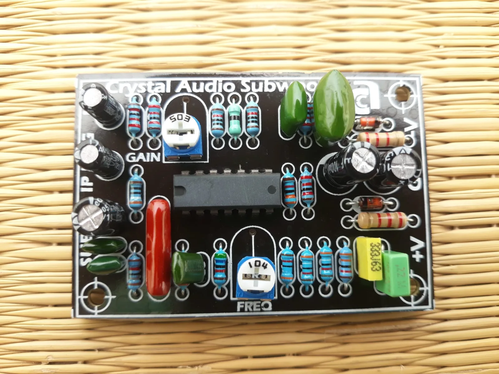Crystal Dual Supply Operated Subwoofer Pre Board with Gain and Frequency Control