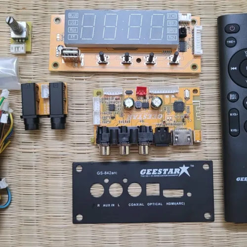 Geestar (GS-842) 2.1 Remote Kit with USB Bluetooth Audio Player with HDMI ARC, Optical and Coaxial, AUX Input