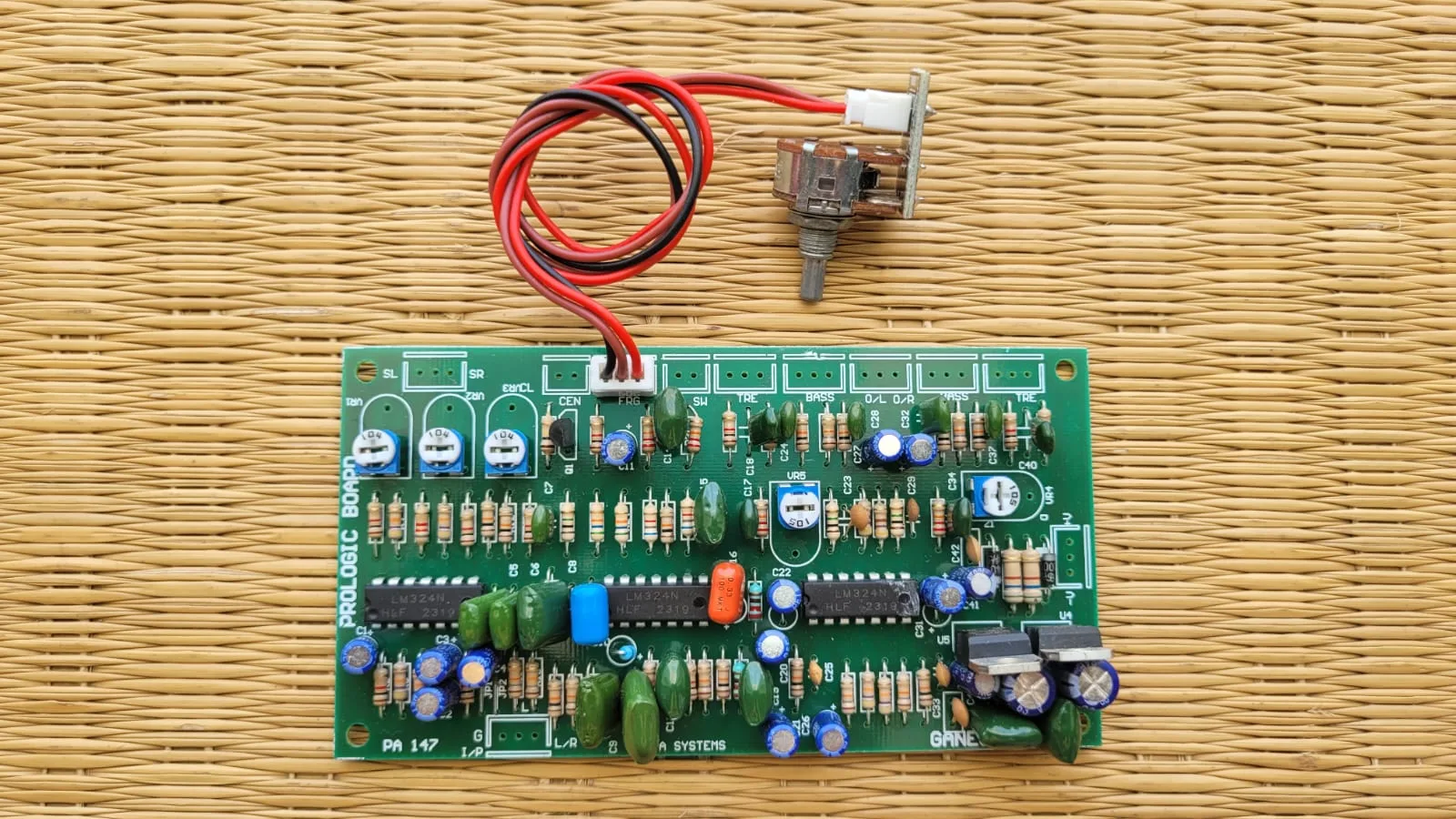 Stereo to 5.1 Prologic Board with Subwoofer Gain and Frequency Control