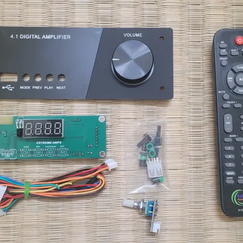 4.1 Remote Kit with In-built USB, Bluetooth & FM Including Bass, Treble and Mid Control from Extreme Amps Company with Acrylic Panel
