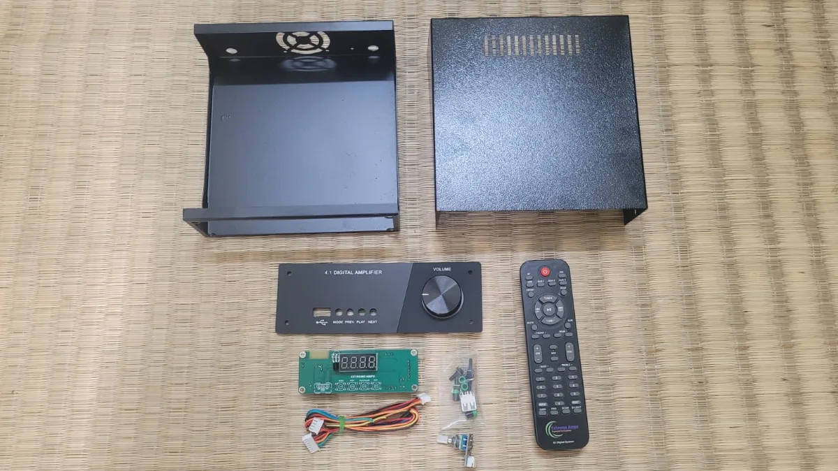 4.1 Remote Kit with In-built USB, Bluetooth & FM Including Bass, Treble and Mid Control from Extreme Amps Company with 1313 Size Cabinet& Acrylic Pane