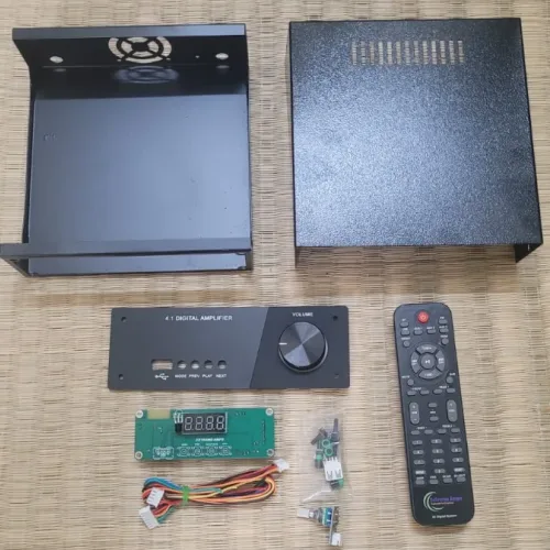4.1 Remote Kit with In-built USB, Bluetooth & FM Including Bass, Treble and Mid Control from Extreme Amps Company with 1313 Size Cabinet& Acrylic Pane