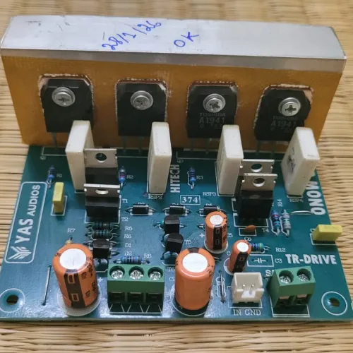 Four Transistor Toshiba (C5198 + A1941) Bridge Mono Amplifier Board for 1313 Size Car Stereo Cabinet Amplifiers from YAS Audios