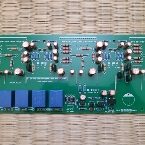 STK IC 5.1 Driver Board with Onboard Power Supply & Speaker Protection Section