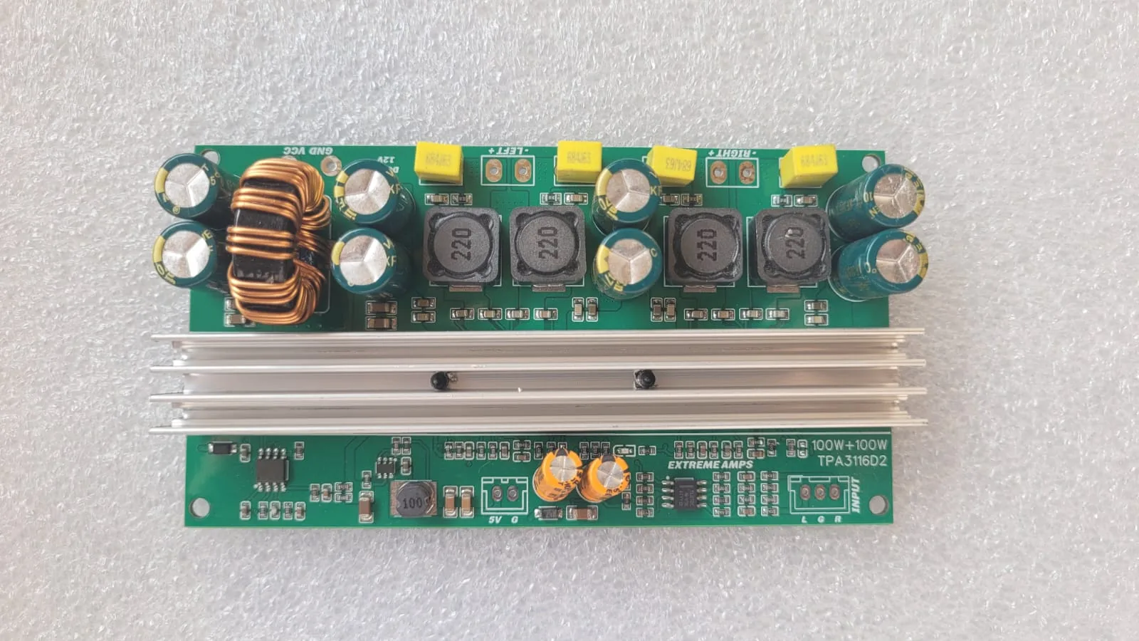 12V / 24V TPA3116D2 (100+100)W Class-D Stereo Amplifier Board from Extreme Amps company