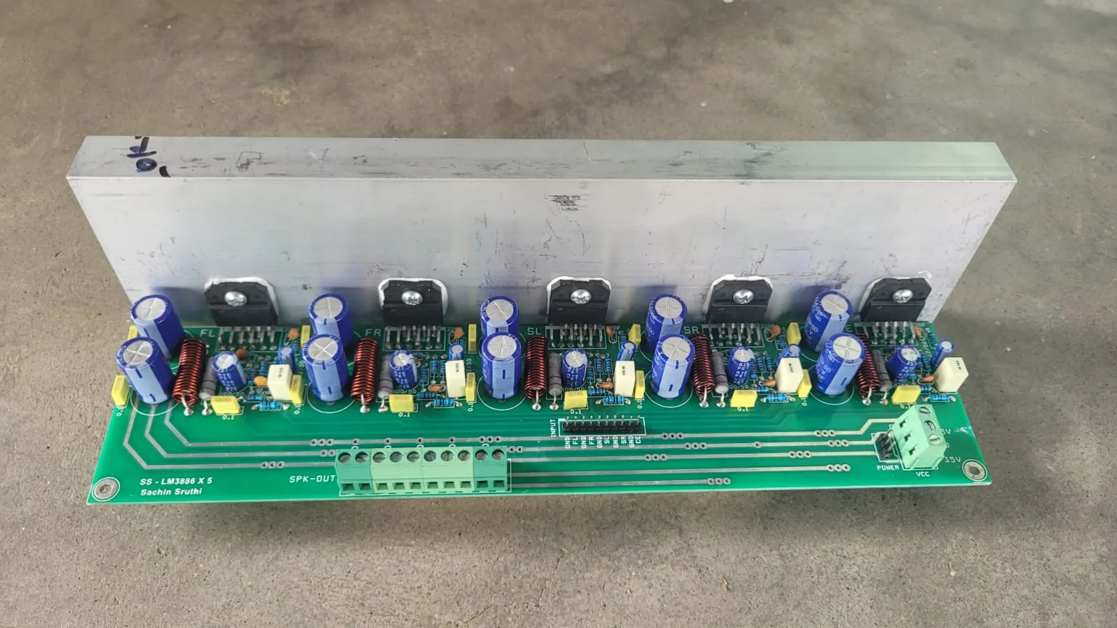 LM3886 5-Channel Hi-Fi Audio Amplifier Board