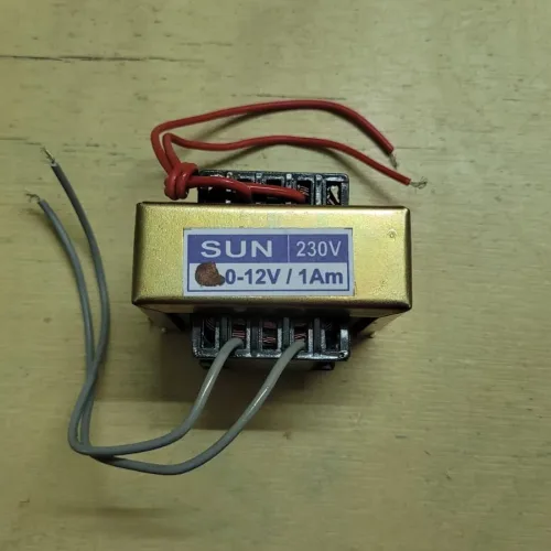 230V AC to 0-12V, 1A Step Down Transformer