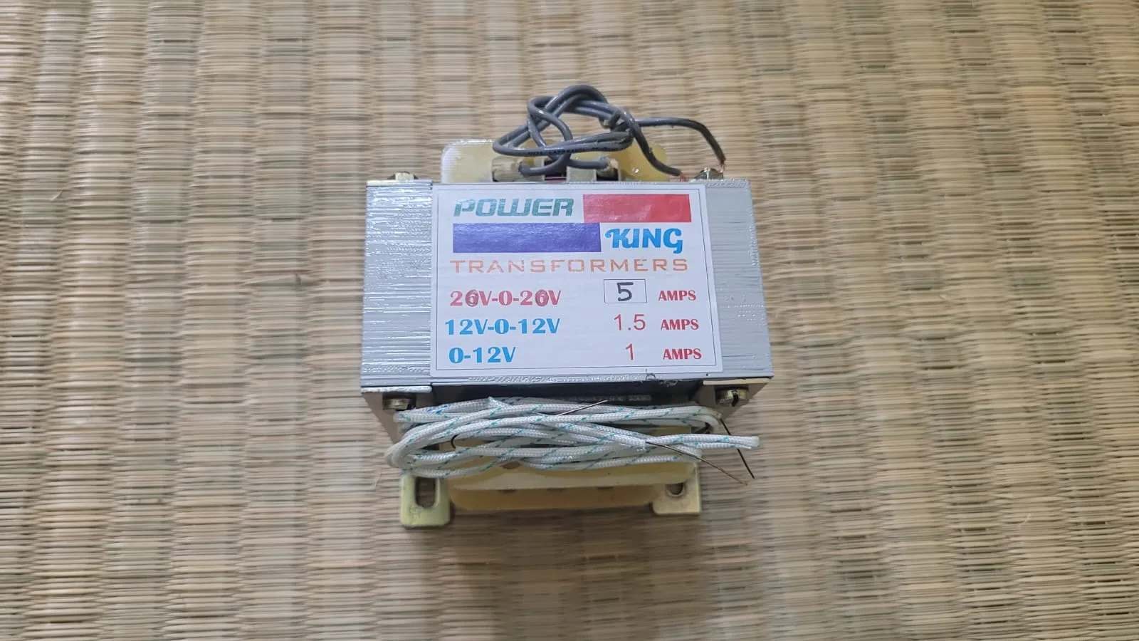 230V AC to 20 0 20V, 5A Transformer from Power King Brand