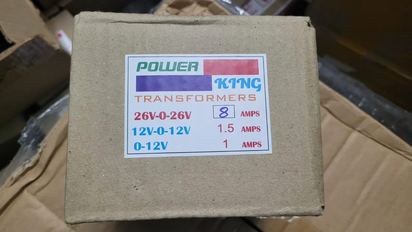 230V AC to 26 0 26V, 8A Transformer from Power King Brand