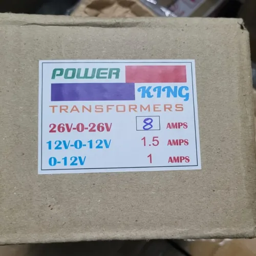 230V AC to 26 0 26V, 8A Transformer from Power King Brand