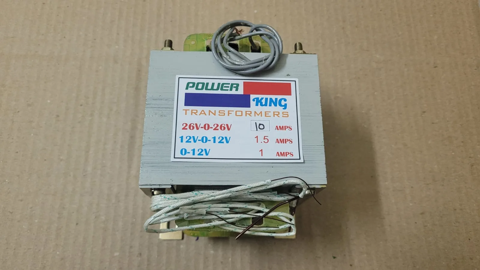 230V AC to 26 0 26V, 10A Transformer from Power King Brand