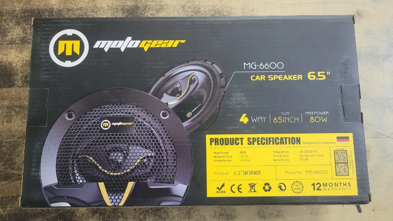 Moto Gear 6.5" 40W 4-Way Coaxial Speaker