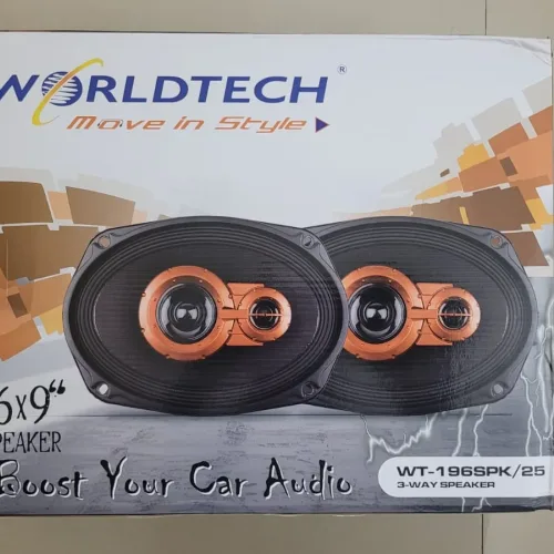 World Tech 60W RMS 6x9" Oval 3-Way Coaxial Speaker