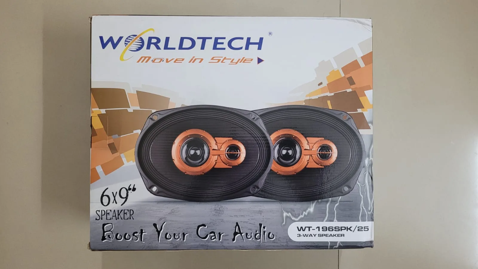World Tech 60W RMS 6x9" Oval 3-Way Coaxial Speaker