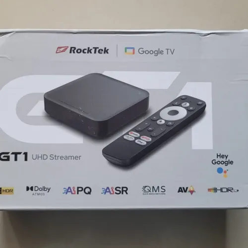 Rocktek GT1 Google Certified 4K Google TV: Realtek RTD1325, 2GB DDR4, 32GB eMMC, WiFi 6, Dolby Atmos, 4K HDR+, AI-Powered Visuals