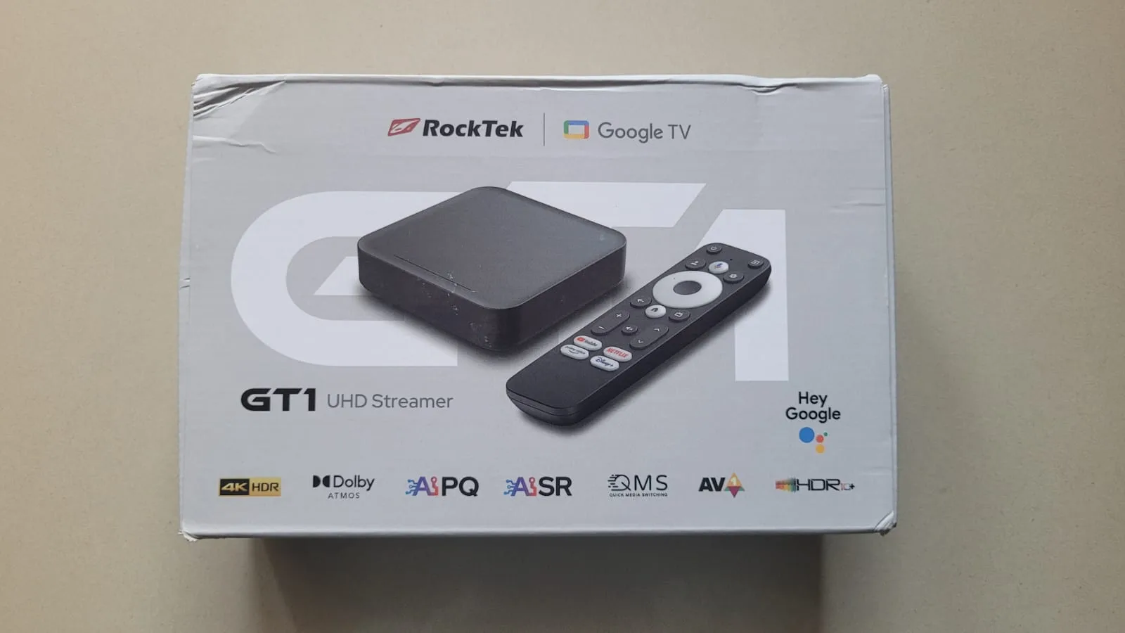 Rocktek GT1 Google Certified 4K Google TV: Realtek RTD1325, 2GB DDR4, 32GB eMMC, WiFi 6, Dolby Atmos, 4K HDR+, AI-Powered Visuals