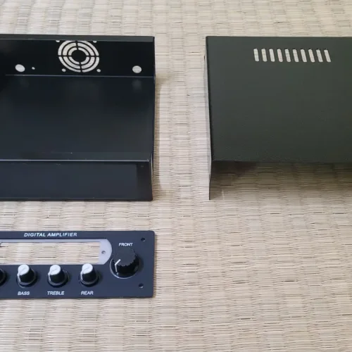 Car Stereo (1313 Model) 7" Depth Cabinet & Black Acrylic Panel with PVC knobs