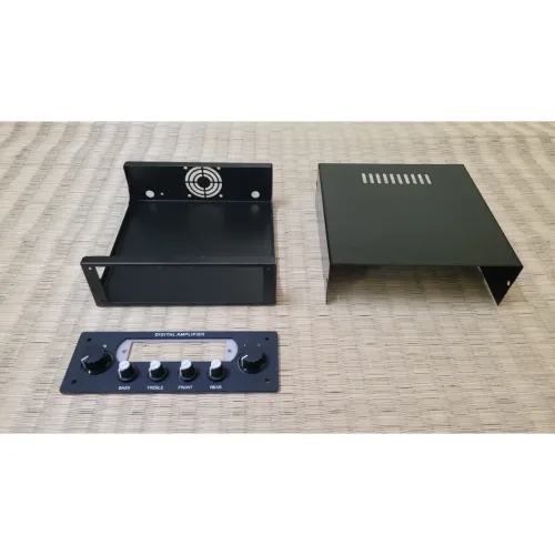 Car Stereo (1313 Model) 7" Depth Cabinet & Black Acrylic Panel with PVC knobs