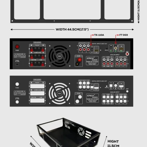 G-Tech (GT5001) 5.1 Cabinet with FT003 & TX-110A Fitting Options