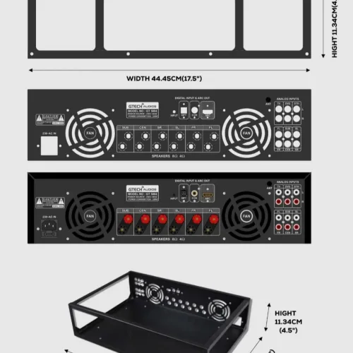 G-Tech (GT5004) 5.1 Cabinet with FT003 Fitting & Binding Post Speaker Terminal Options