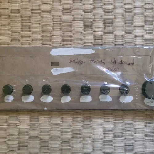 Acrylic Panel for Sachin Sruthi Front End Prologic Board Analog Volume Control type 5.1 Amplifier with (7+1) 8- Control type Aluminium Knobs & VU mete