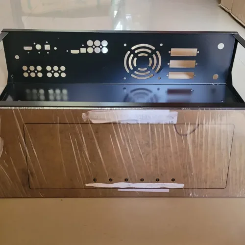 (GT5001) 5.1 Cabinet (4.5" Height X 17.5" Length x 12" Depth) with Imranics-TX110A 5.1 Remote Kit Display model Matt Black Colour Acrylic Panel.