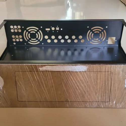 (GT5004) 5.1 Cabinet (4.5" Height X 12" Depth) with FT004D & FT004G Display model Matt Black Colour Acrylic Panel
