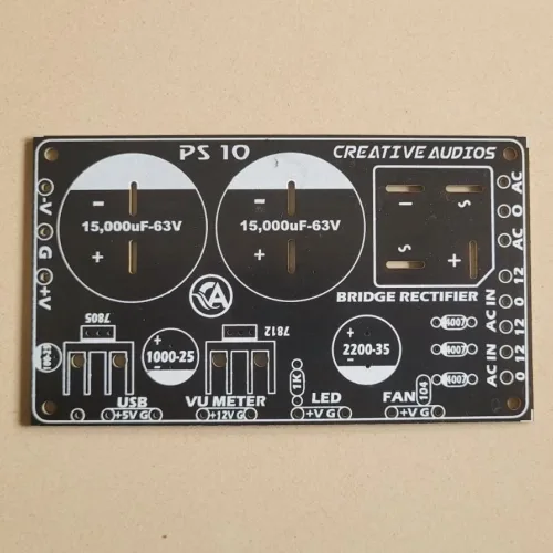Creative Audios Power Supply Rectifier PCB (Size: 70mm x 120mm)