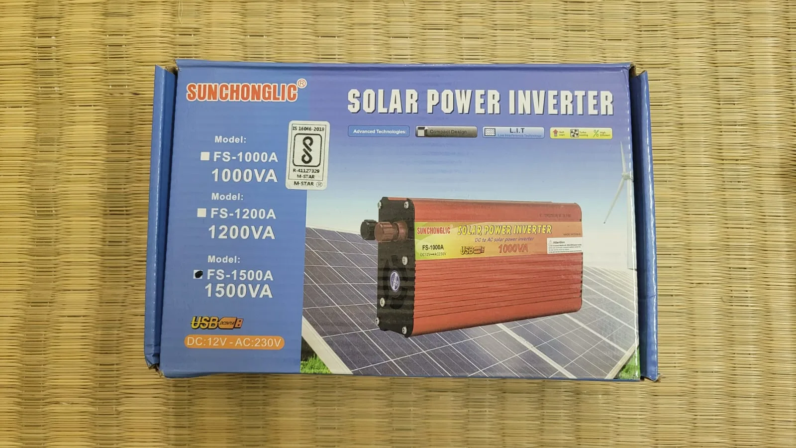 12V DC to 230V AC 1500VA Inverter form Sunchonglic Brand