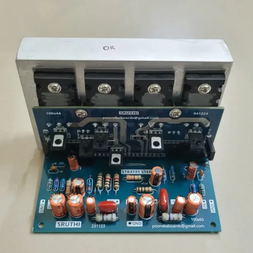 4-Transistor Stereo Amplifier Board from Sruthi Audio
