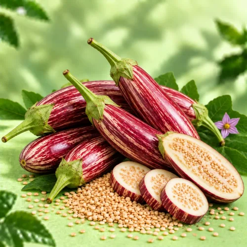 சிவப்பு வரி கத்தரி (Red striped brinjal)