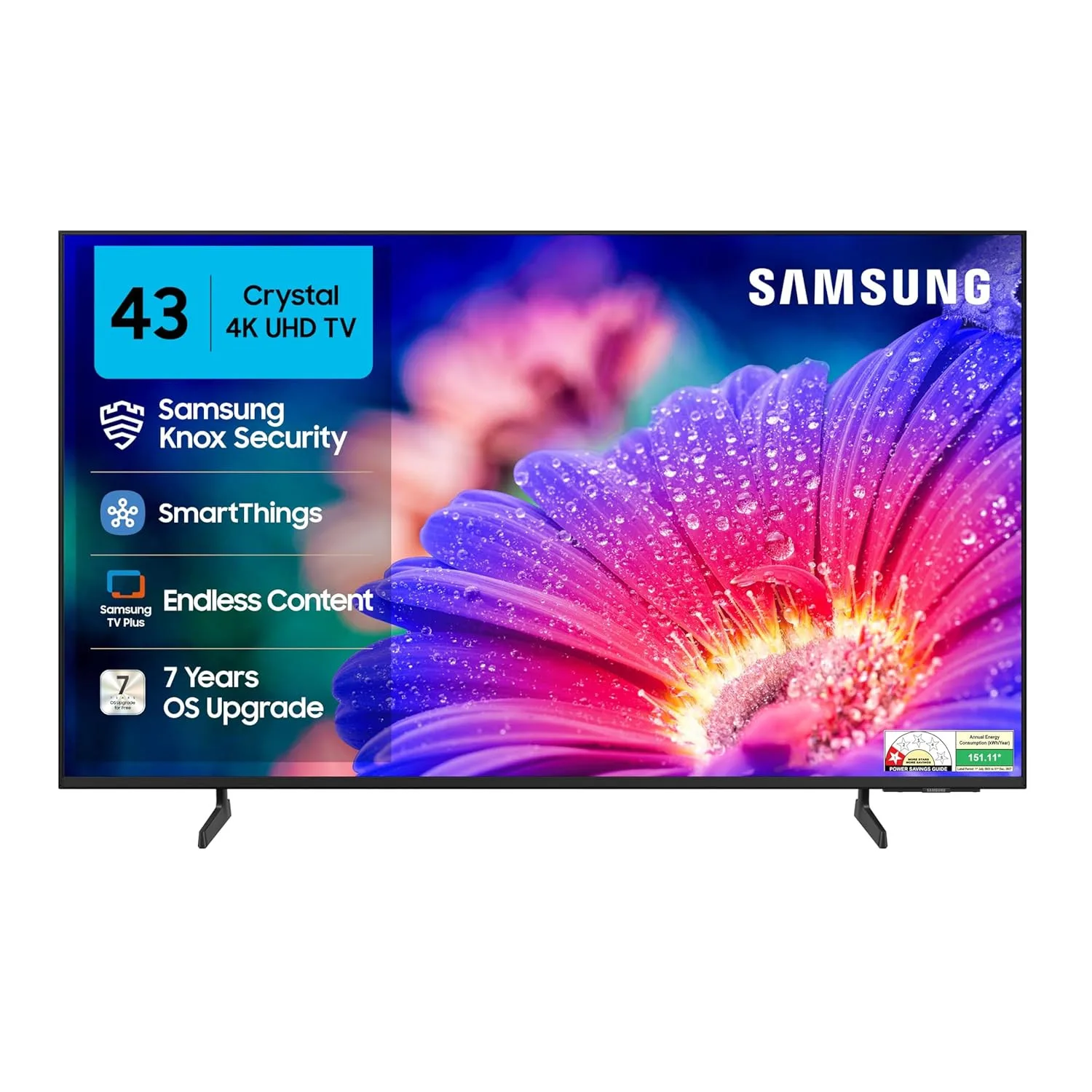 Samsung 108 cm 43 inches Crystal 4K Vista Ultra HD Smart LED TV